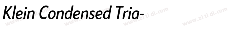 Klein Condensed Tria字体转换
